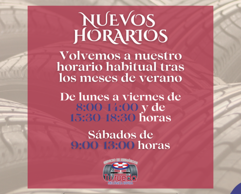 Nuevos horarios